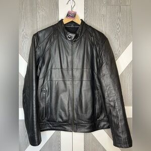 140. M. Julian Mens 100% Genuine Leather Jacket Black L